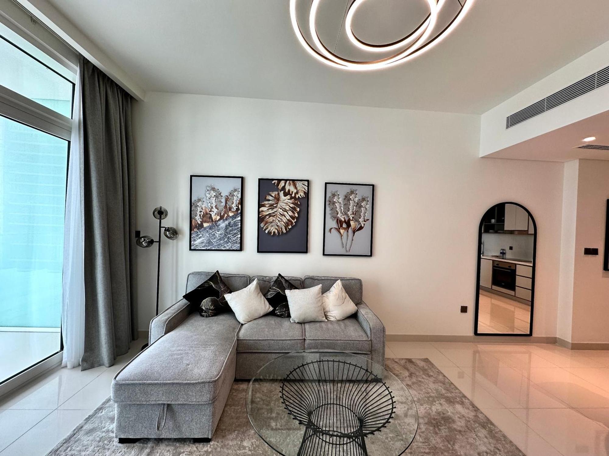 Апартаменты Lux Bnb I Sun Rise Bay I Palm & Sea View Дубай Экстерьер фото