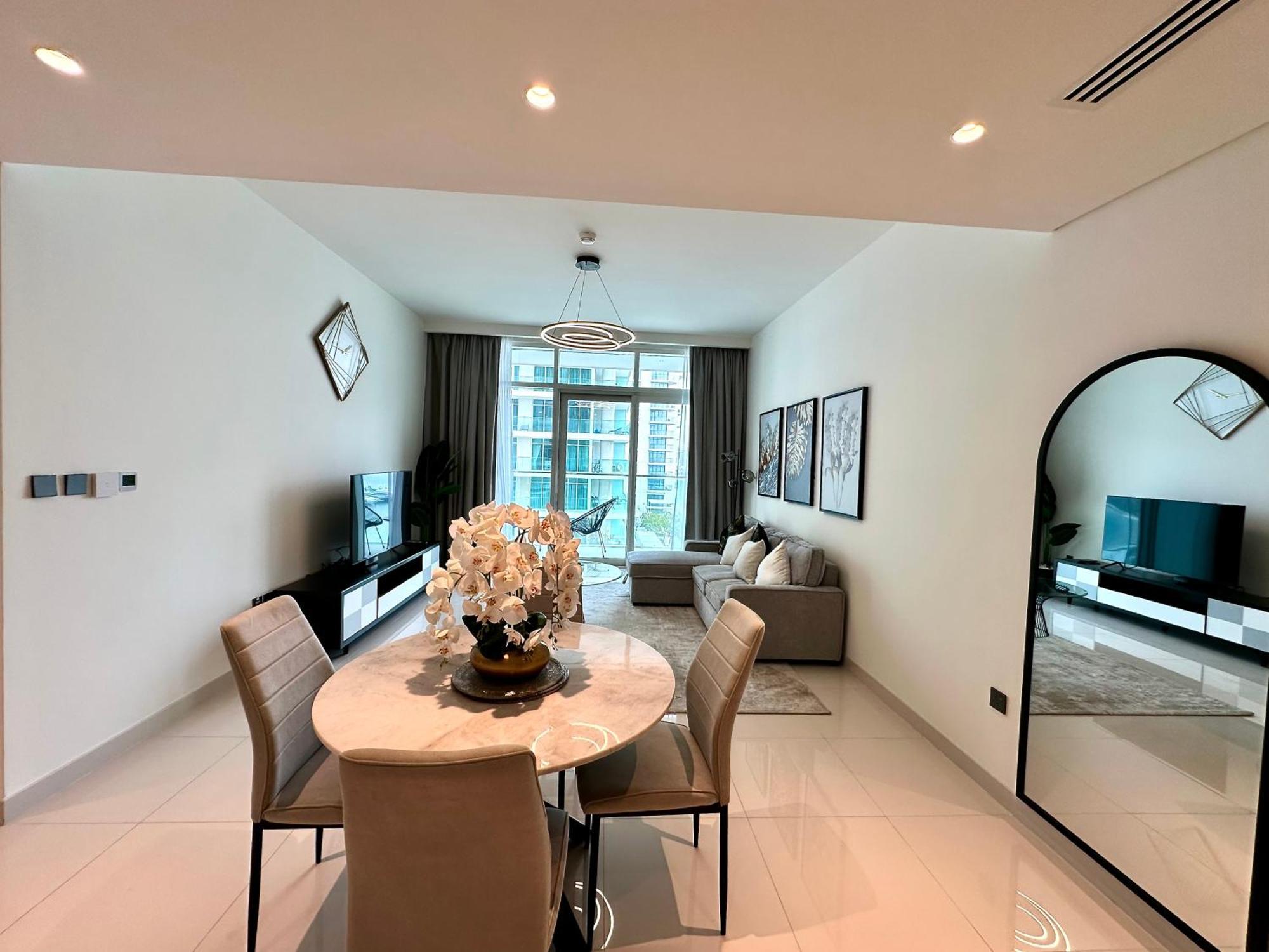 Апартаменты Lux Bnb I Sun Rise Bay I Palm & Sea View Дубай Экстерьер фото